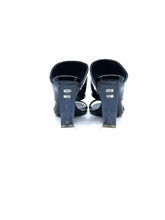 Load image into Gallery viewer, BALMAIN Size 7 black, white Patent Leather Mules
