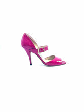 Load image into Gallery viewer, JIMMY CHOO Size 6.5 Hot Pink Patent Leather Sandals
