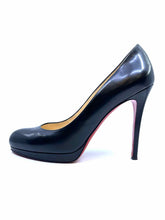 Load image into Gallery viewer, CHRISTIAN LOUBOUTIN Size 9 Black Leather Solid Pumps
