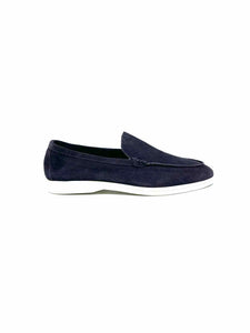 LORO PIANA Summer Walk Size 44 Grey Suede Solid Loafers