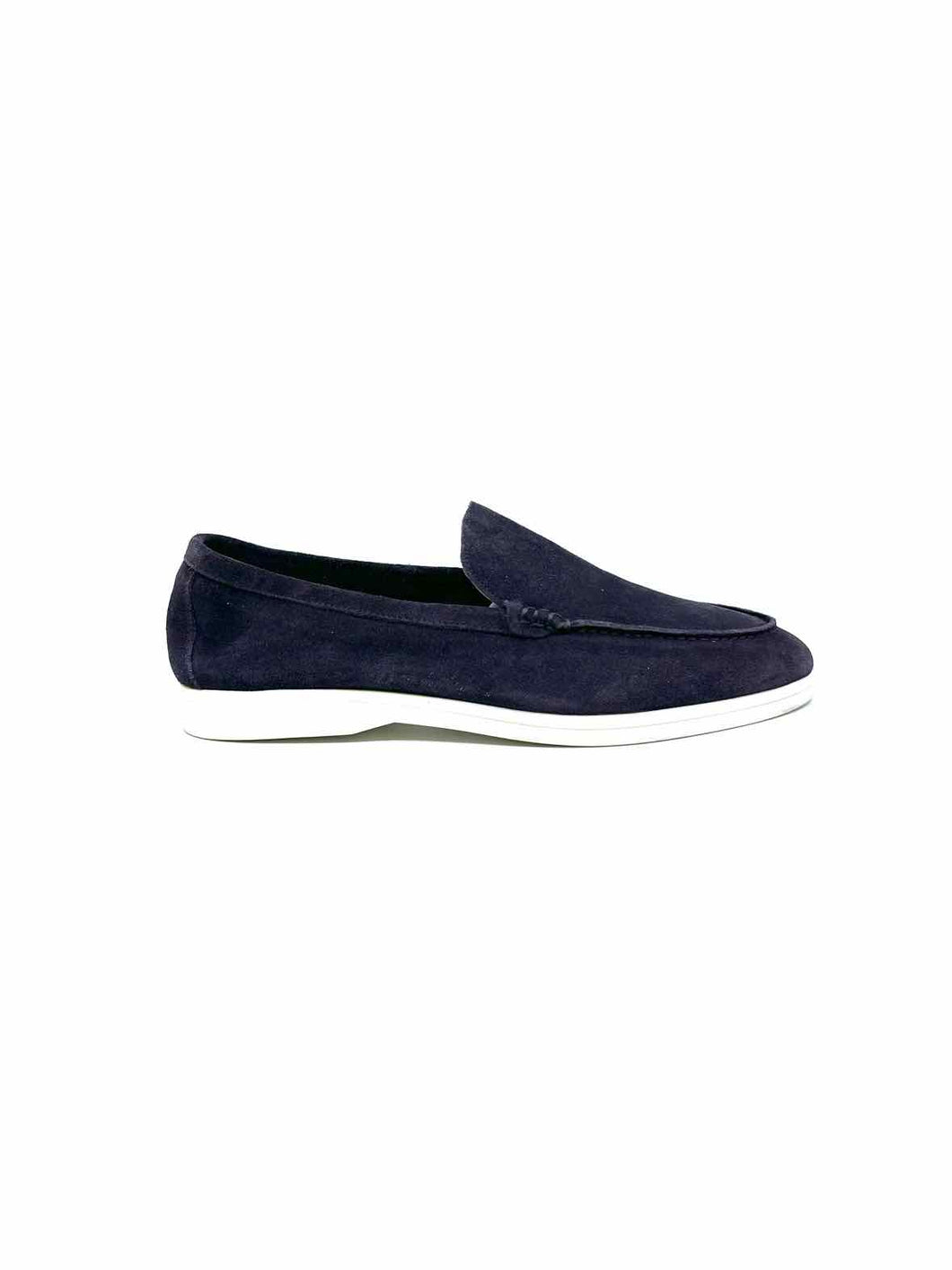 LORO PIANA Summer Walk Size 44 Grey Suede Solid Loafers