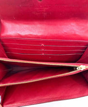 Load image into Gallery viewer, LOUIS VUITTON Sarah Wallet Red Patent Leather Monogram Vernis Wallet
