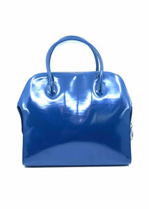 SALVATORE FERRAGAMO Navy Leather Solid Handbag