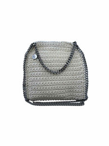 STELLA MCCARTNEY Beige Crochet Woven Handbag