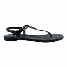 Load image into Gallery viewer, CHANEL Patent Leather Quilted Sandals | 7.5
