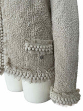 Load image into Gallery viewer, CHANEL Size 6 Beige Knit Solid Cardigan
