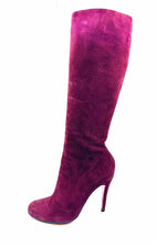 Load image into Gallery viewer, CHRISTIAN LOUBOUTIN Size 9.5 Burgundy Suede Tall Boot
