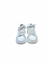 Load image into Gallery viewer, ALEXANDER MCQUEEN Size 7 White Leather Solid Sneakers
