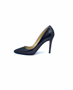 CHRISTIAN LOUBOUTIN Size 9 Black, silver Pumps