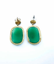 Load image into Gallery viewer, Fine Jewelry Green Pierced Earrings
