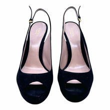 Load image into Gallery viewer, GUCCI Size 9 Black Suede Solid Sling back
