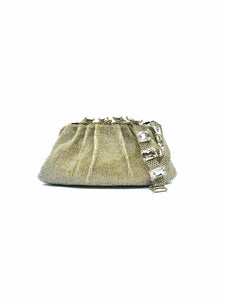 VALENTINO Gold Beaded Evening Bag