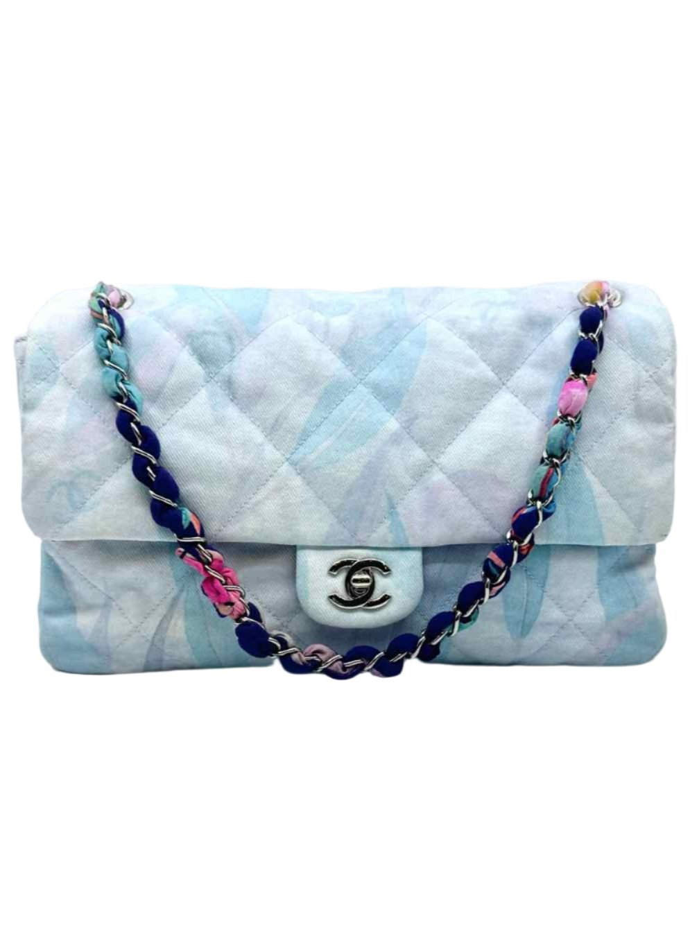 CHANEL Jungle Jeans Quilted Flap Bag Handbag