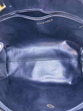 Load image into Gallery viewer, CHANEL Black Patent Leather Chevron print Handbag
