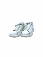 Load image into Gallery viewer, ALEXANDER MCQUEEN Size 7 White Leather Solid Sneakers
