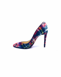 CHRISTIAN LOUBOUTIN Size 9.5 Red, white Pumps