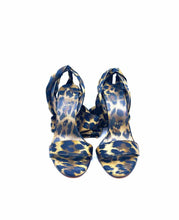 Load image into Gallery viewer, CHRISTIAN LOUBOUTIN Size 12 Brown, black Satin Cheetah print Sandals
