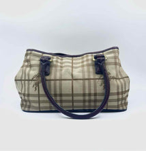 Load image into Gallery viewer, BURBERRY Brown Canvas Plaid Handbag
