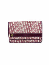 Load image into Gallery viewer, CHRISTIAN DIOR Maroon Canvas Monogram Clutch

