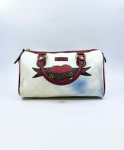 Load image into Gallery viewer, GUCCI Tattoo White, red Coated canvas Monogram Handbag
