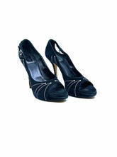 Load image into Gallery viewer, CHRISTIAN DIOR Size 7.5 Black Suede Solid Pumps
