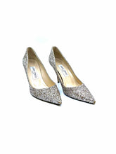 Load image into Gallery viewer, JIMMY CHOO Size 7 Gold Leather Sparkle Pumps
