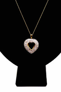 Diamond Heart Pendant with 10k Chain