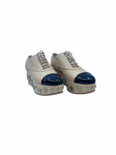 Load image into Gallery viewer, CHANEL Size 7.5 Beige, Black Patent Leather Oxfords
