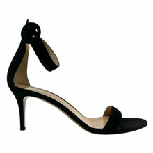 Load image into Gallery viewer, GIANVITO ROSSI Size 10 Black Suede Solid Sandals
