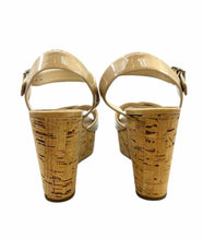 Load image into Gallery viewer, PRADA Size 8.5 Nude Patent Leather Solid Wedge
