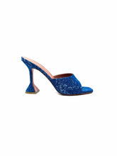 Load image into Gallery viewer, AMINA MUADDI Size 10 Blue Denim Sandals
