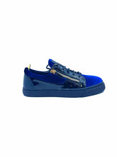 Load image into Gallery viewer, GIUSEPPE ZANOTTI Size 4 Blue, Black Velvet Solid Sneakers
