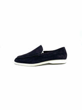 Load image into Gallery viewer, LORO PIANA Summer Walk Size 44 Grey Suede Solid Loafers
