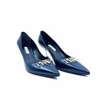 Load image into Gallery viewer, PRADA Size 7.5 Black Leather Solid Pumps
