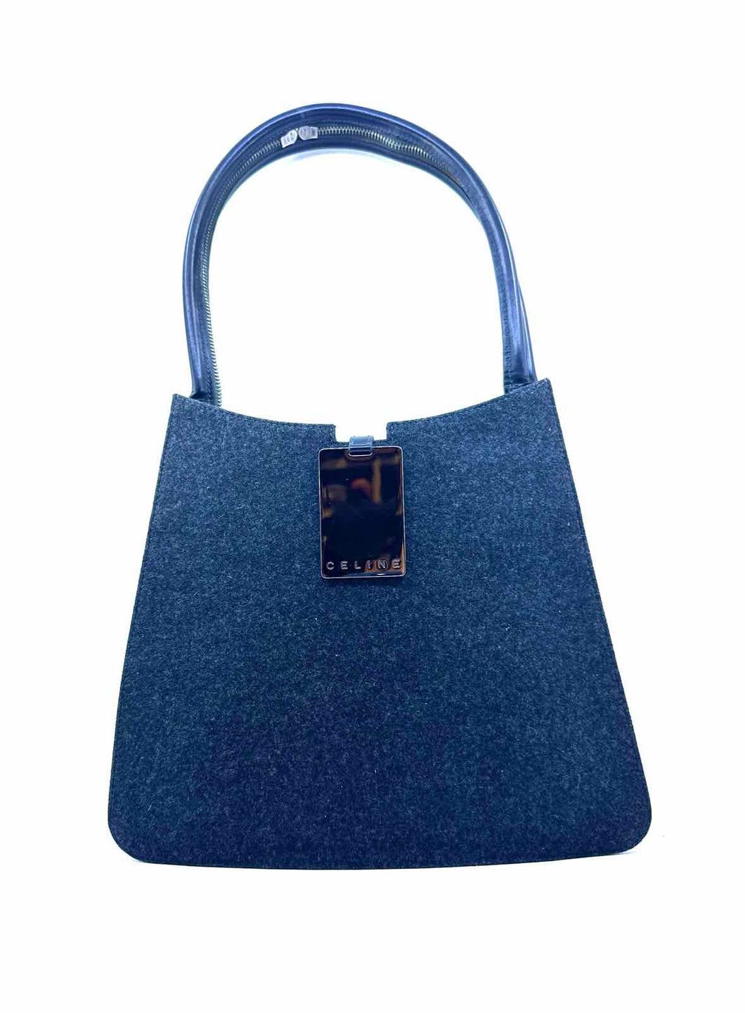 CELINE Grey Fabric Handbag