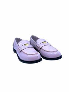 MIU MIU Size 9 Pink Patent Leather Solid Loafers