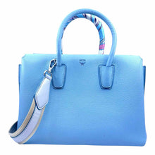 Load image into Gallery viewer, MCM Blue Leather Handbag
