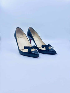 CHRISTIAN LOUBOUTIN Size 9 Black Leather Pumps