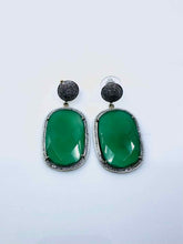 Load image into Gallery viewer, Fine Jewelry Green Pierced Earrings
