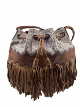 Load image into Gallery viewer, ETRO Brown &amp; White Coated canvas Paisley Handbag

