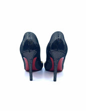 Load image into Gallery viewer, CHRISTIAN LOUBOUTIN Size 9 Black, silver Pumps
