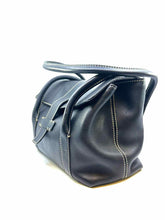 Load image into Gallery viewer, LORO PIANA Black Pebbled Leather Solid Handbag
