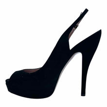 Load image into Gallery viewer, GUCCI Size 9 Black Suede Solid Sling back
