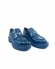 Load image into Gallery viewer, PRADA Size 40 Black Leather Loafers
