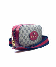 Load image into Gallery viewer, GUCCI Supreme Brown, Red Coated canvas Monogram Handbag
