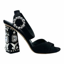 Load image into Gallery viewer, DOLCE &amp; GABBANA Size 8 Black Suede Solid Sandals
