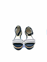 Load image into Gallery viewer, JIMMY CHOO Size 7 Grey &amp; White Snakeskin Sandals
