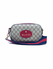 Load image into Gallery viewer, GUCCI Supreme Brown, Red Coated canvas Monogram Handbag
