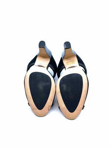 SARAH FLINT Size 8.5 Black Suede Leather Solid Sandals