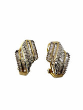 Load image into Gallery viewer, 14K Diamond Pierced Earrings

